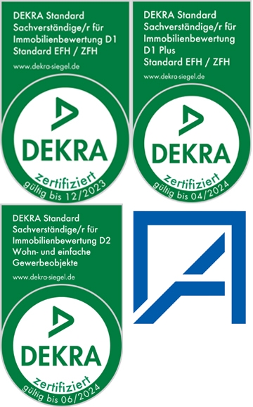 DEKRA zertifizierter Sachverständiger für Immobilienbewertung D1 (Standard Ein- und Zweifamilienhäuser)